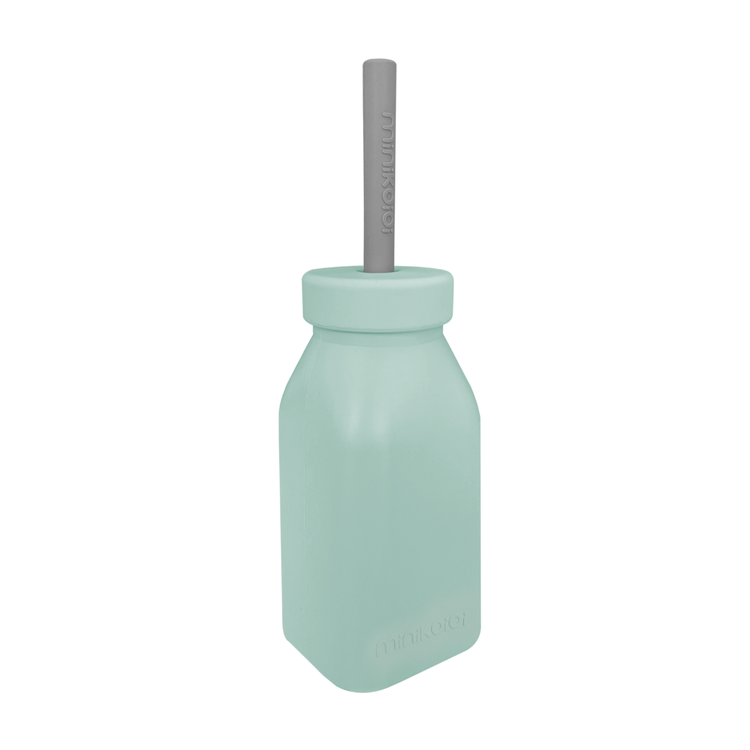 MiniKOiOi Bottle + Straw – Silicone Bottle and Straw