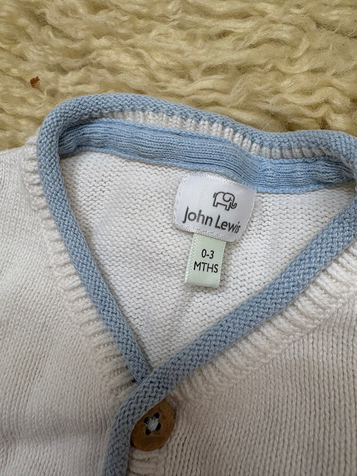 Preloved John Lewis Cardigan 0-3 Months