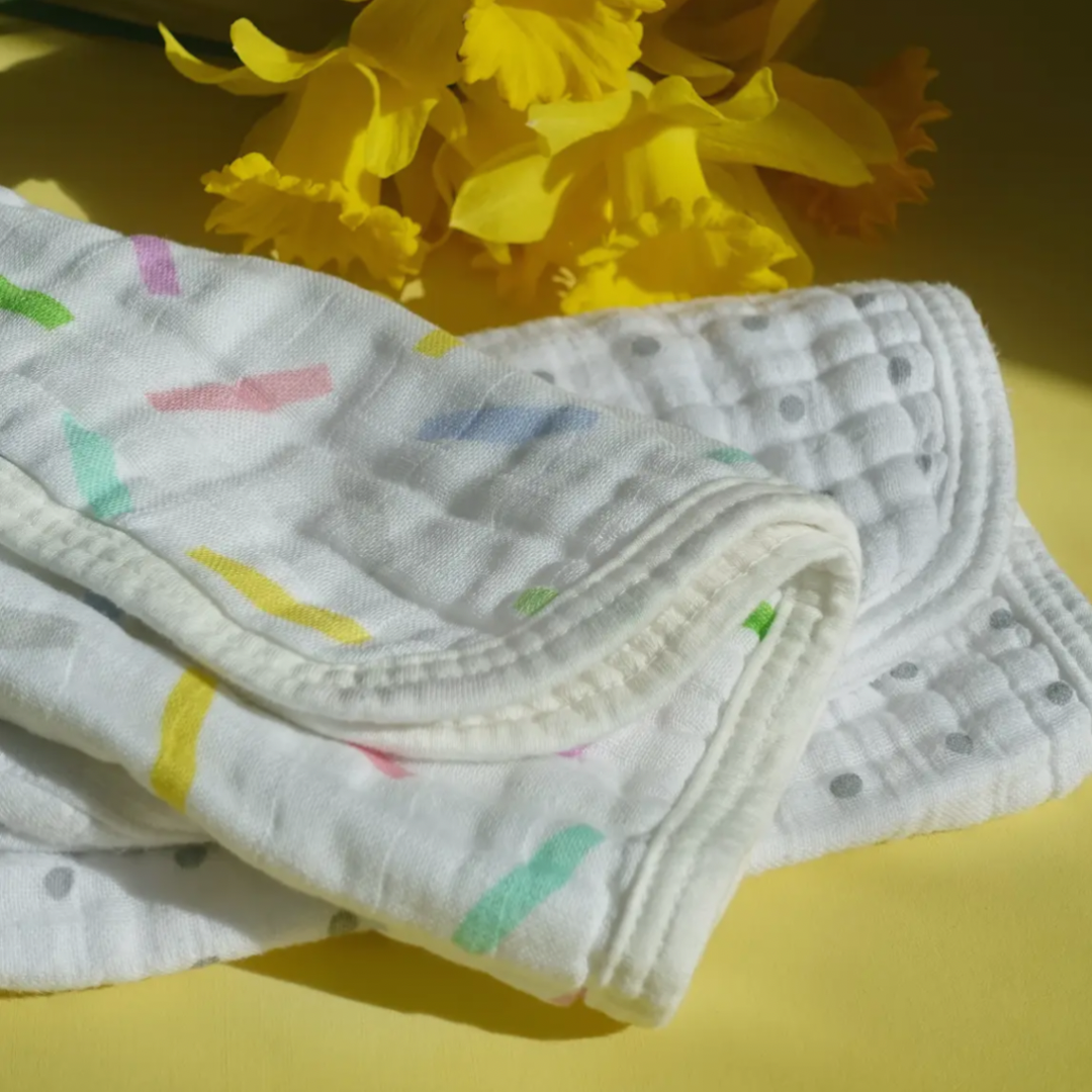 MuslinZ 3 Pack Muslin Burp Cloths 100% Cotton