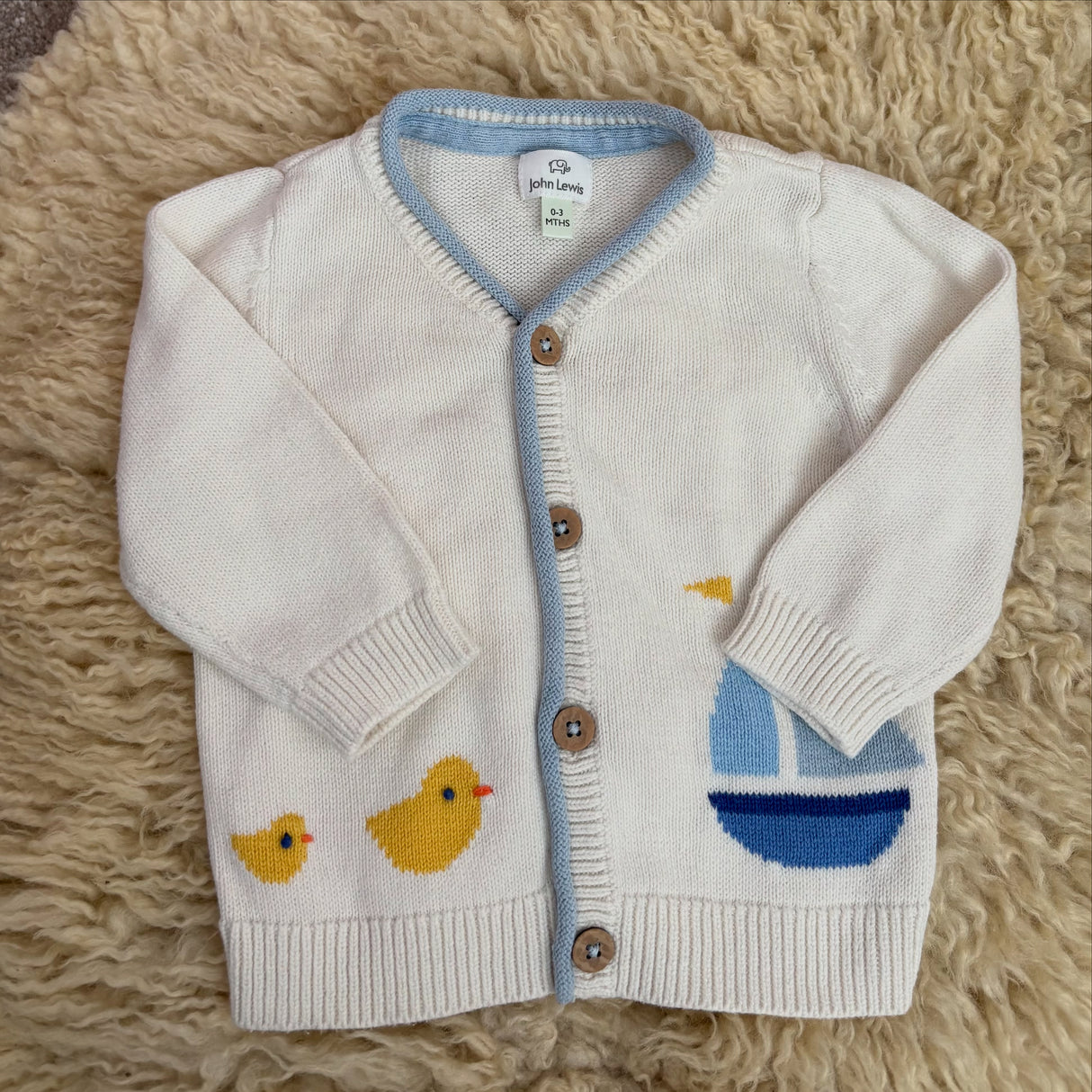 Preloved John Lewis Cardigan 0-3 Months