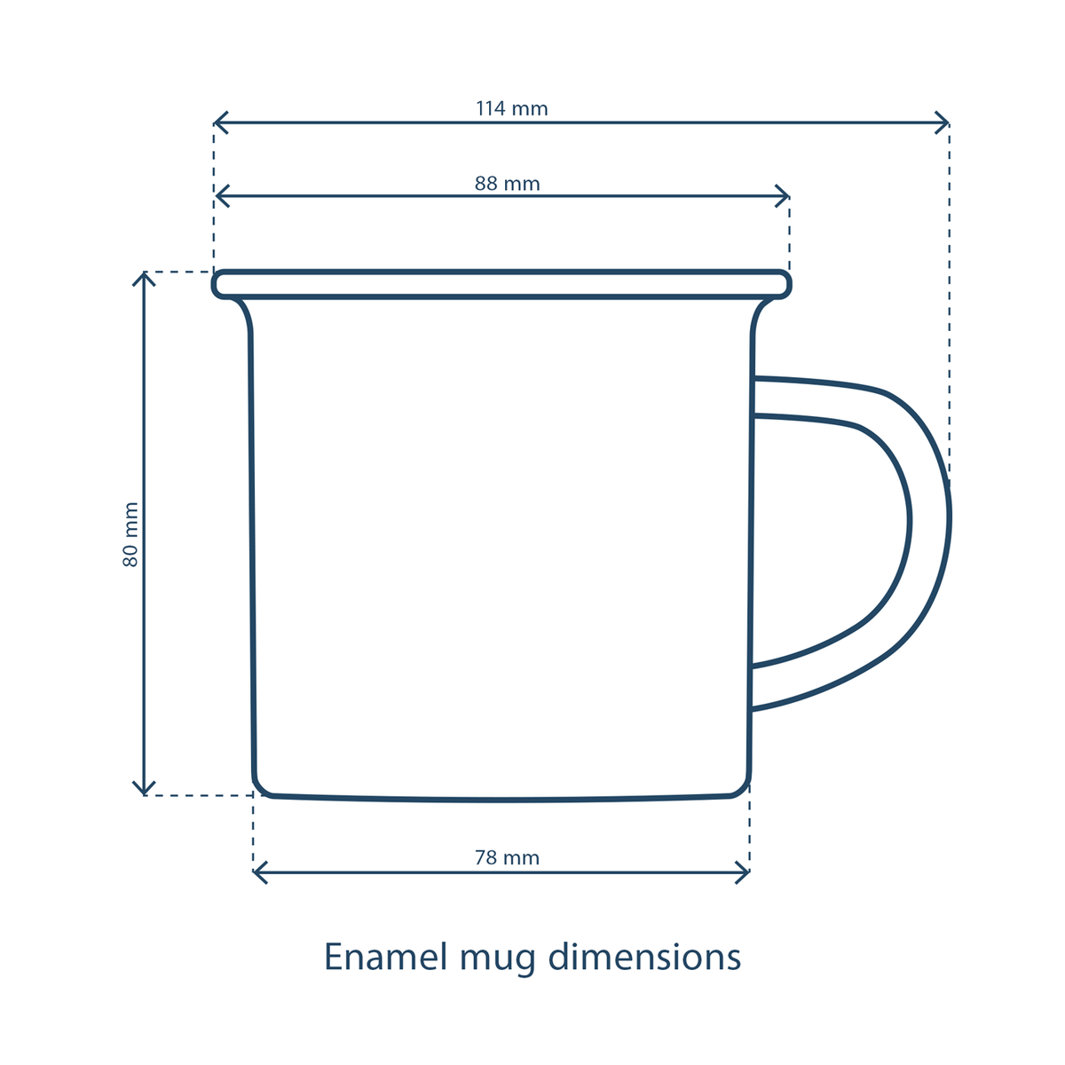 Hiking Enamel Mug