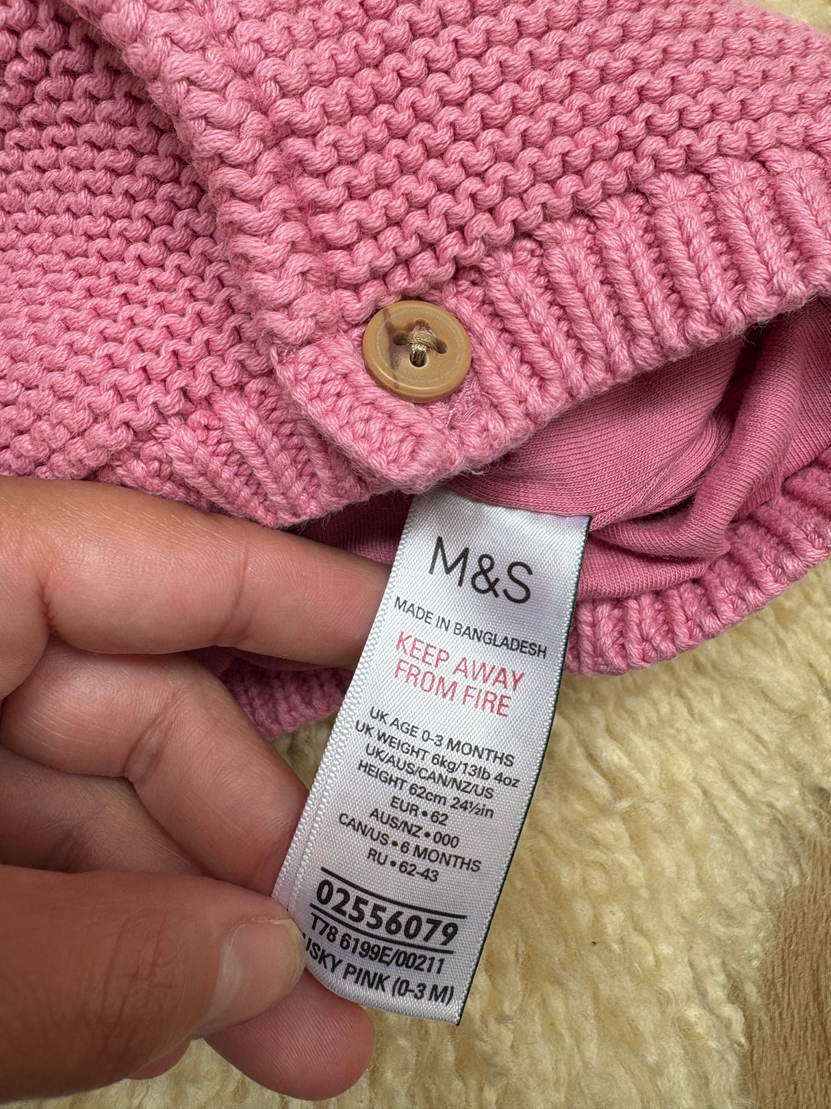 Preloved M&S Cardigan 0-3 Months