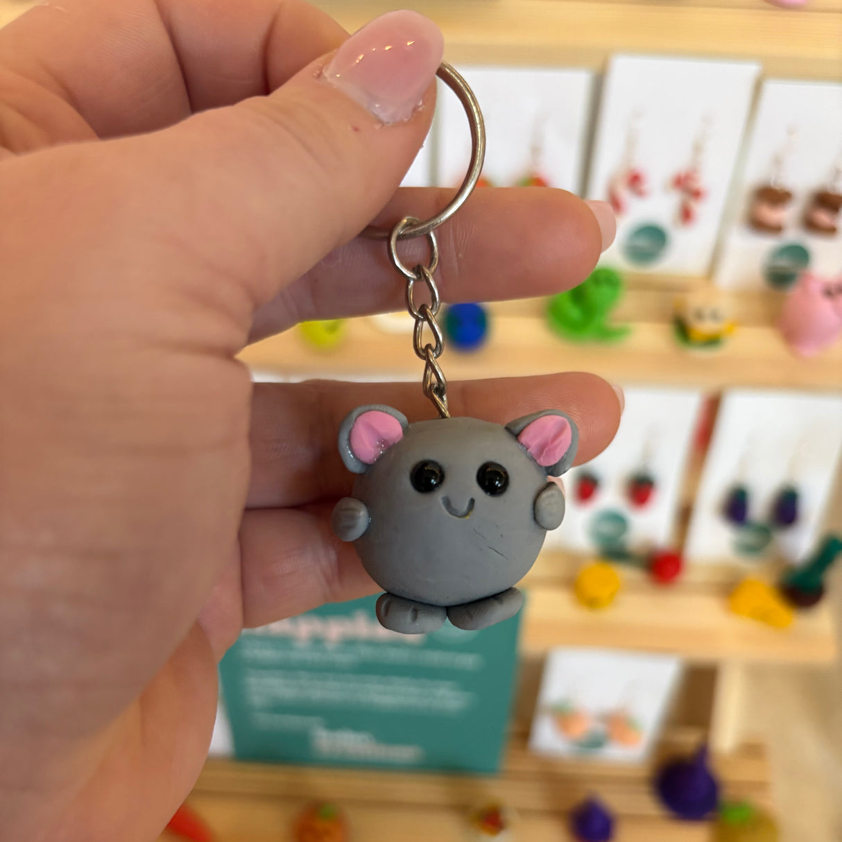 Boho Creations Chinchilla Handmade Keyring