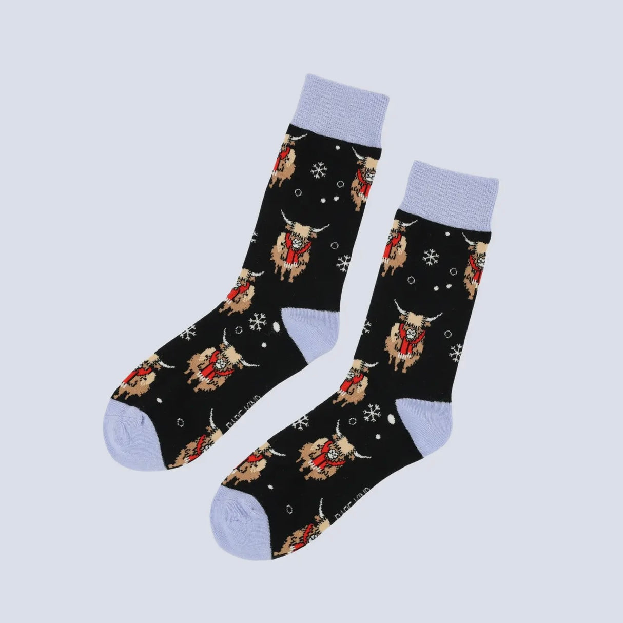 Save the Christmas Highland Cow Bamboo Socks