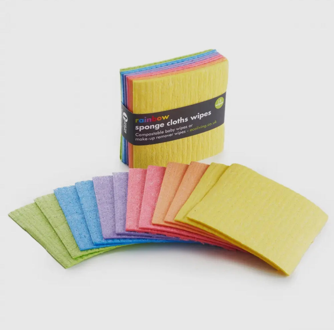 EcoLiving Rainbow Sponge Cloth Wipes
