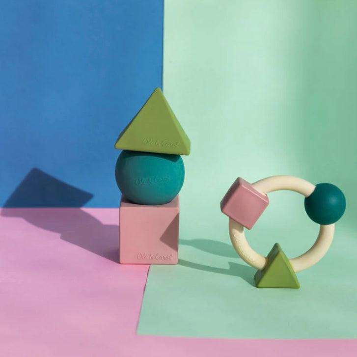 Oli & Carol Bauhaus Movement Teething Ring - Pastel