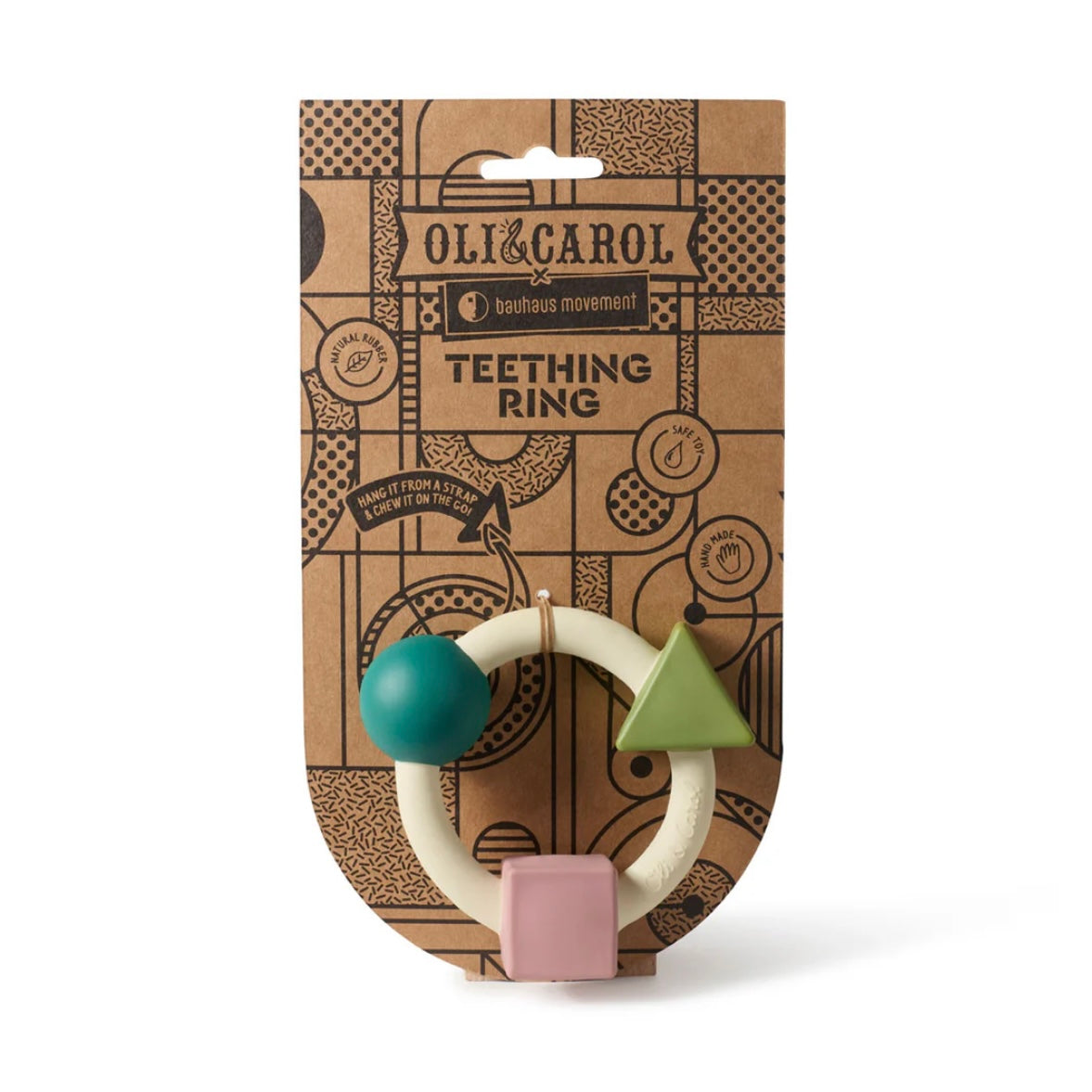 Oli & Carol Bauhaus Movement Teething Ring - Pastel