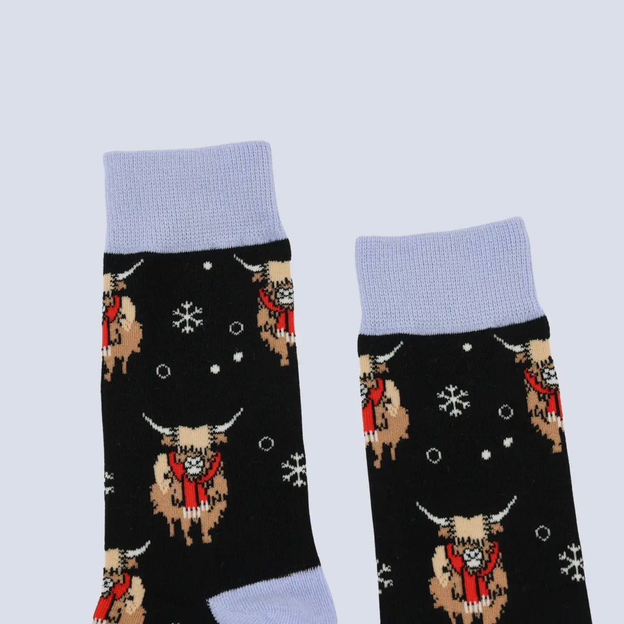 Save the Christmas Highland Cow Bamboo Socks