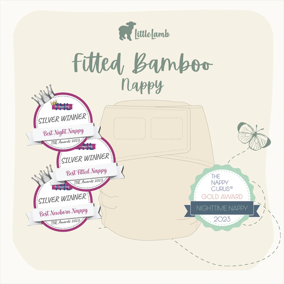 Little Lamb Bamboo Fitted Nappy