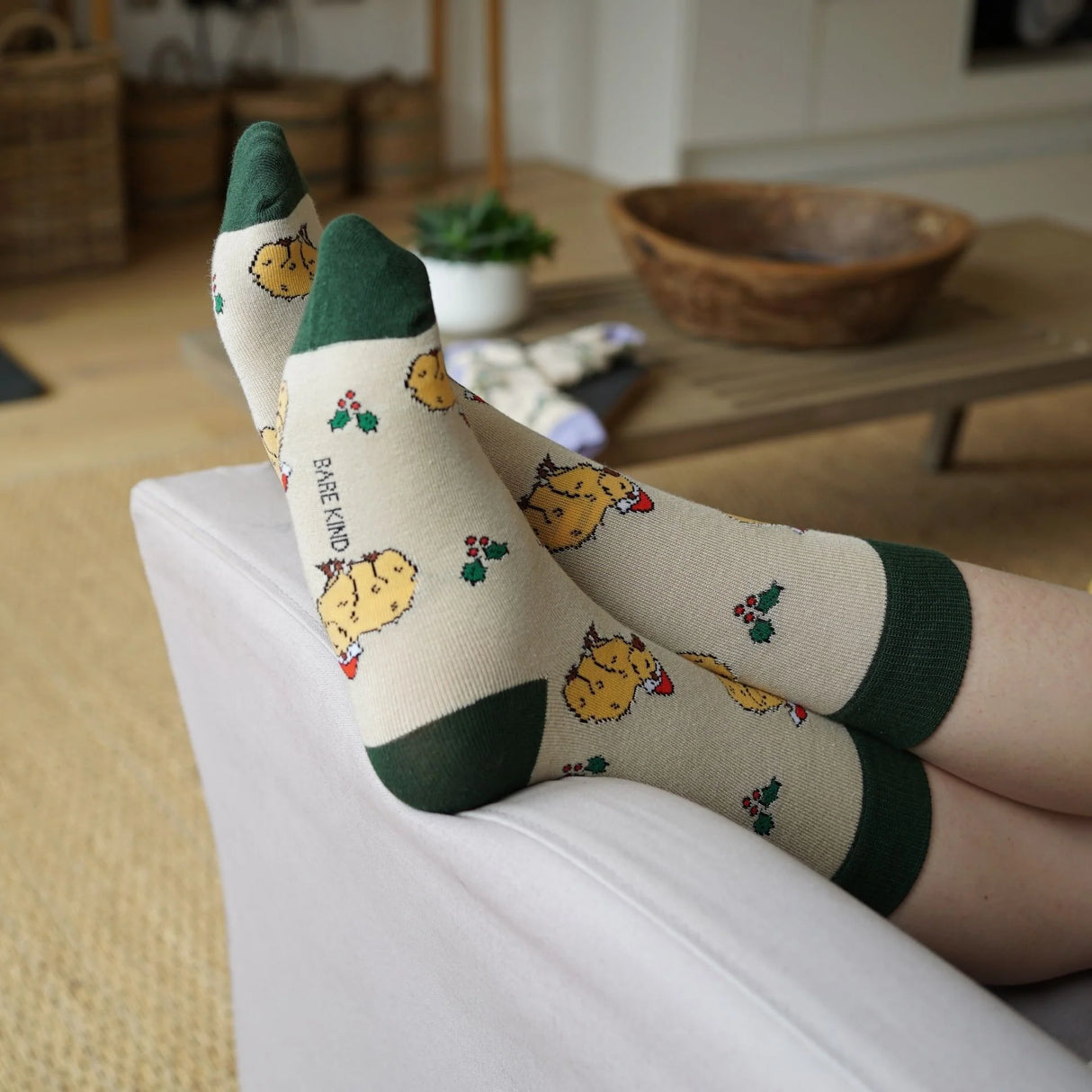 Save the Christmas Capybara Bamboo Socks
