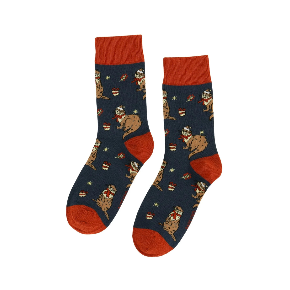 Save the Christmas Otter Bamboo Socks