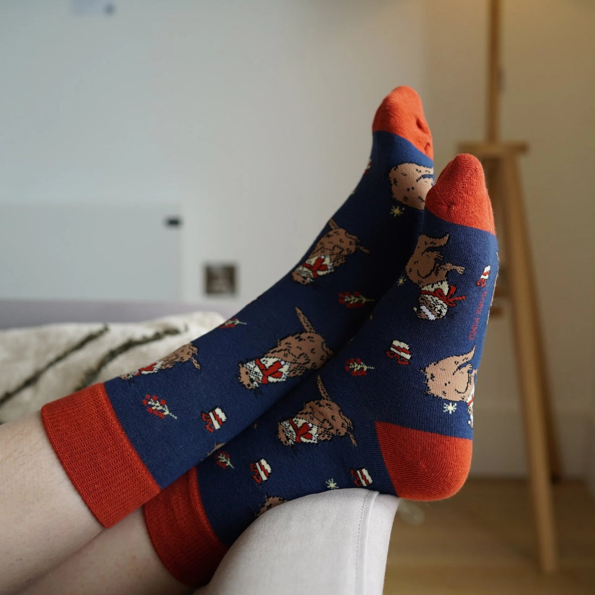 Save the Christmas Otter Bamboo Socks