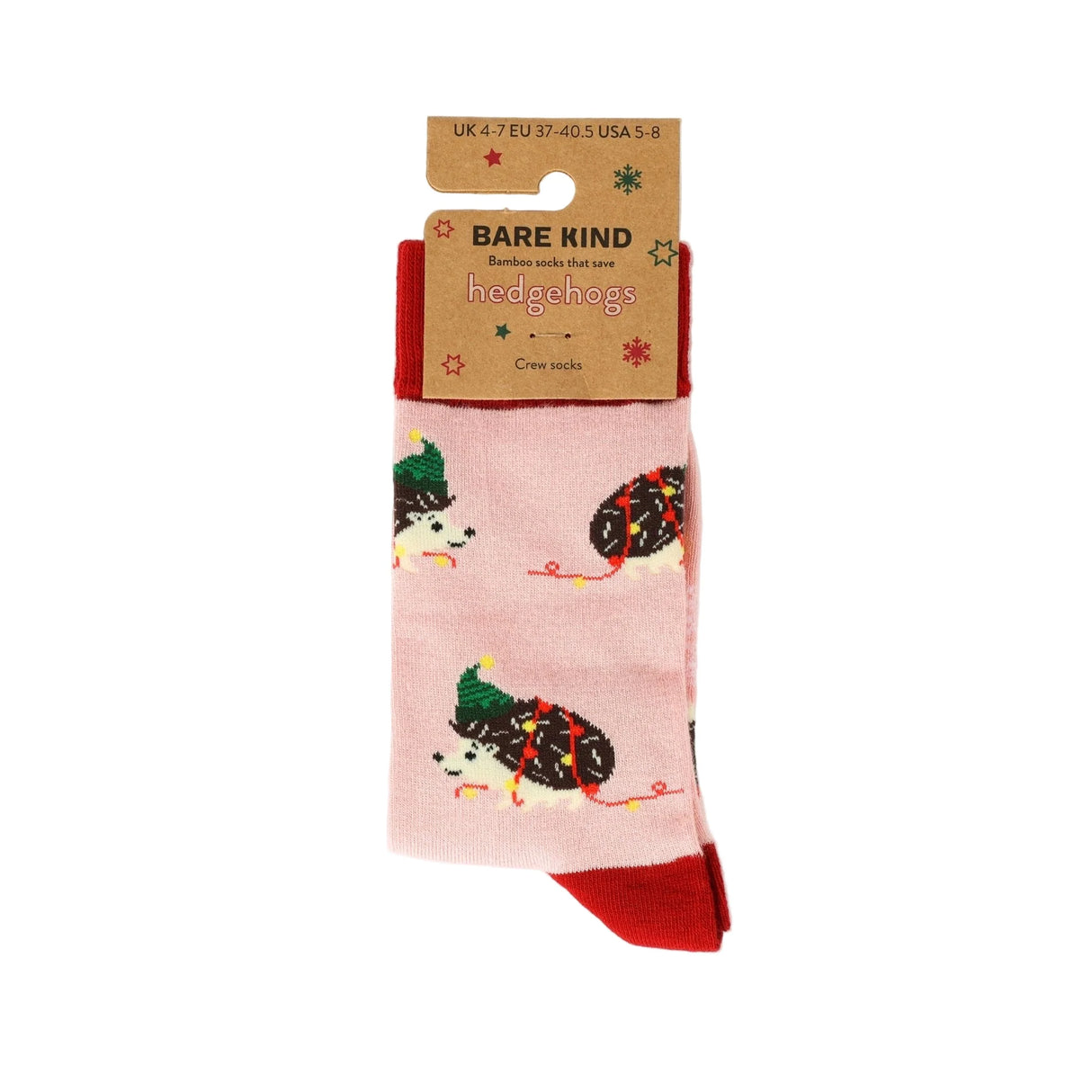 Save the Christmas Hedgehogs Bamboo Socks
