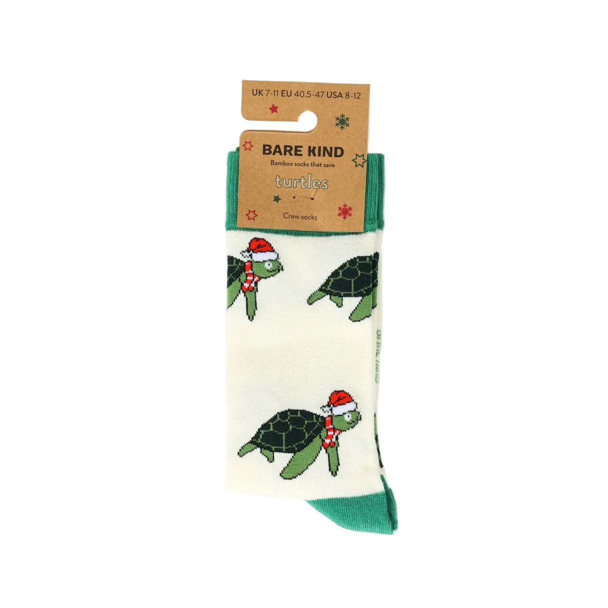 Save the Christmas Turtle Bamboo Socks