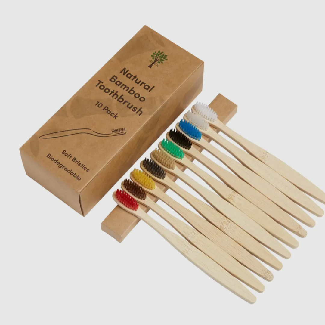 Bamboo Toothbrushes, Multi Pack