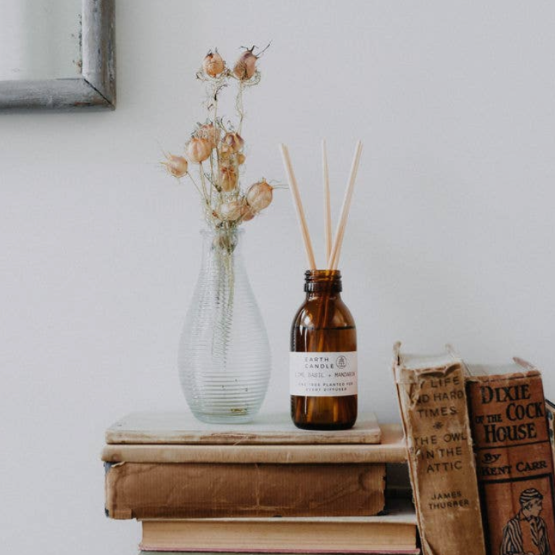 Earth Candle Co Lime, Basil + Mandarin Eco Reed Diffuser