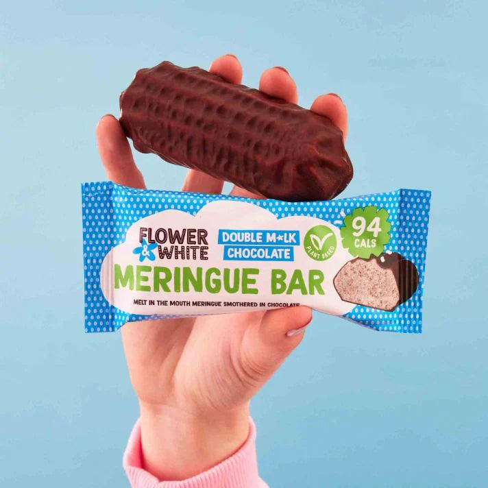 Flower & White Chocolate Dipped Vegan Meringue Bar