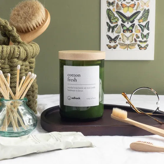 Cotton Fresh Wine Bottle Candle