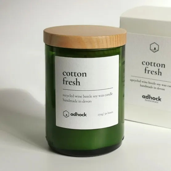 Cotton Fresh Wine Bottle Candle