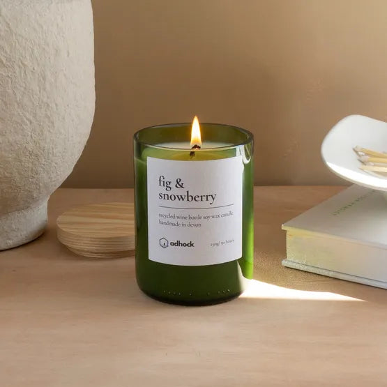 Fig & Snowberry Wine Bottle Candle