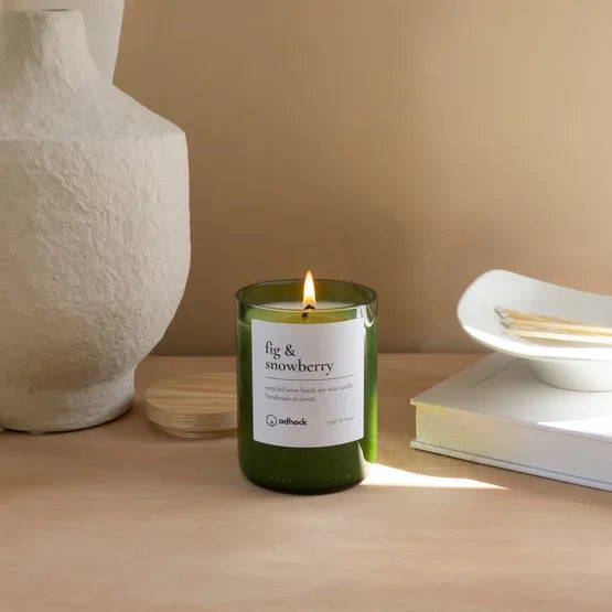 Fig & Snowberry Wine Bottle Candle