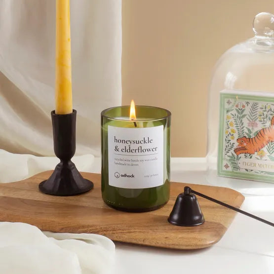 Honeysuckle & Elderflower Wine Bottle Candle
