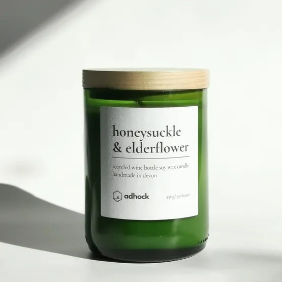 Honeysuckle & Elderflower Wine Bottle Candle
