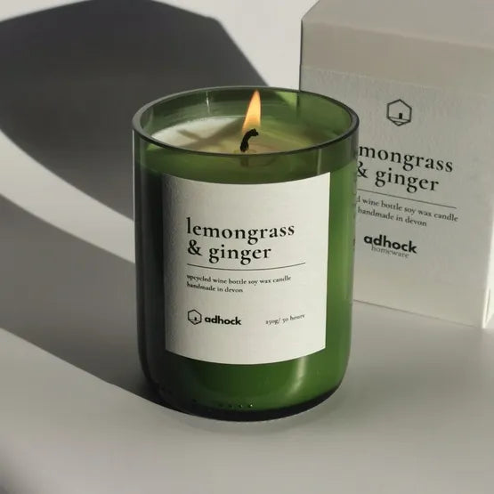 Lemongrass & Ginger Wine Bottle Candle