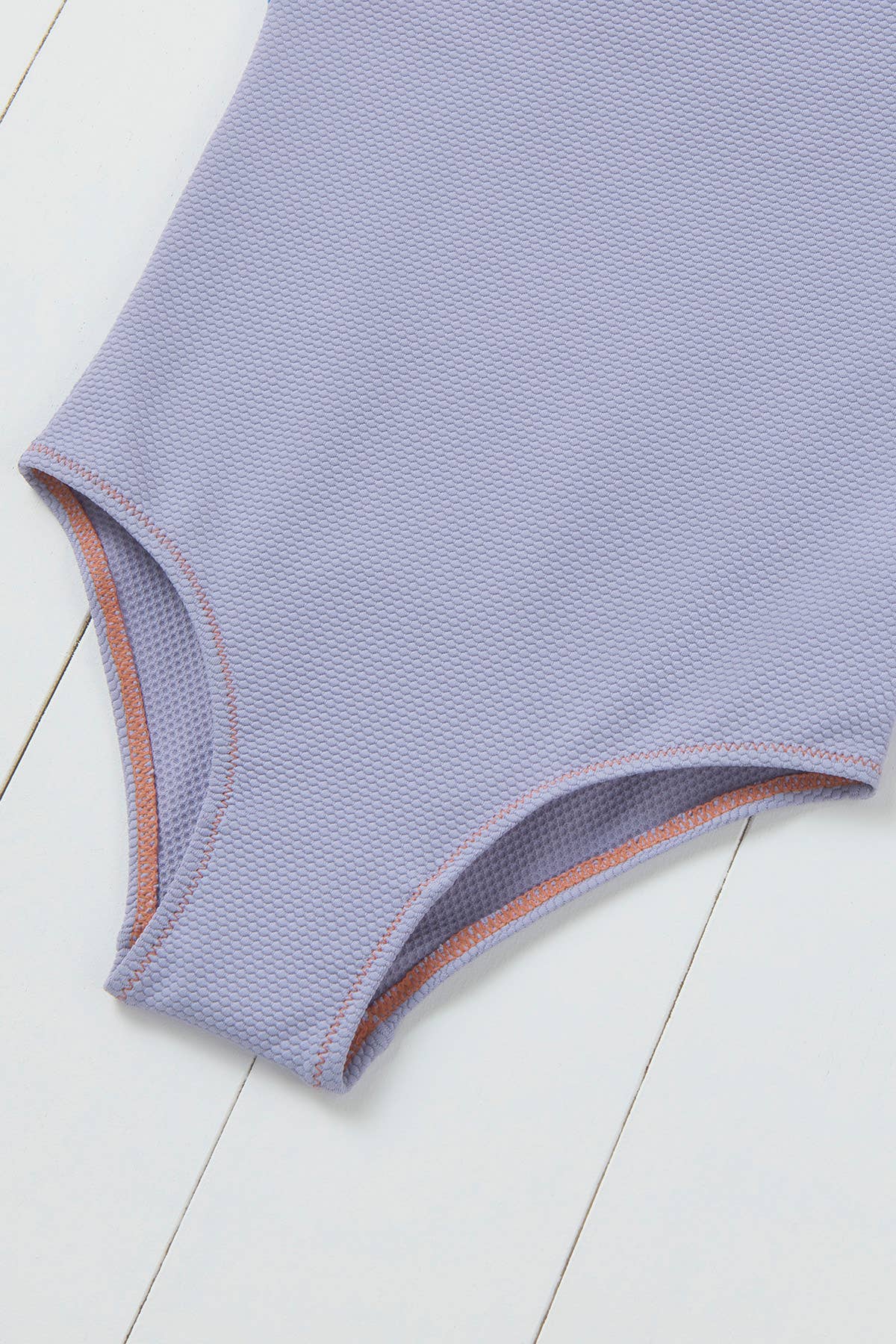 Lavender Ribbed Kids Swimsuit