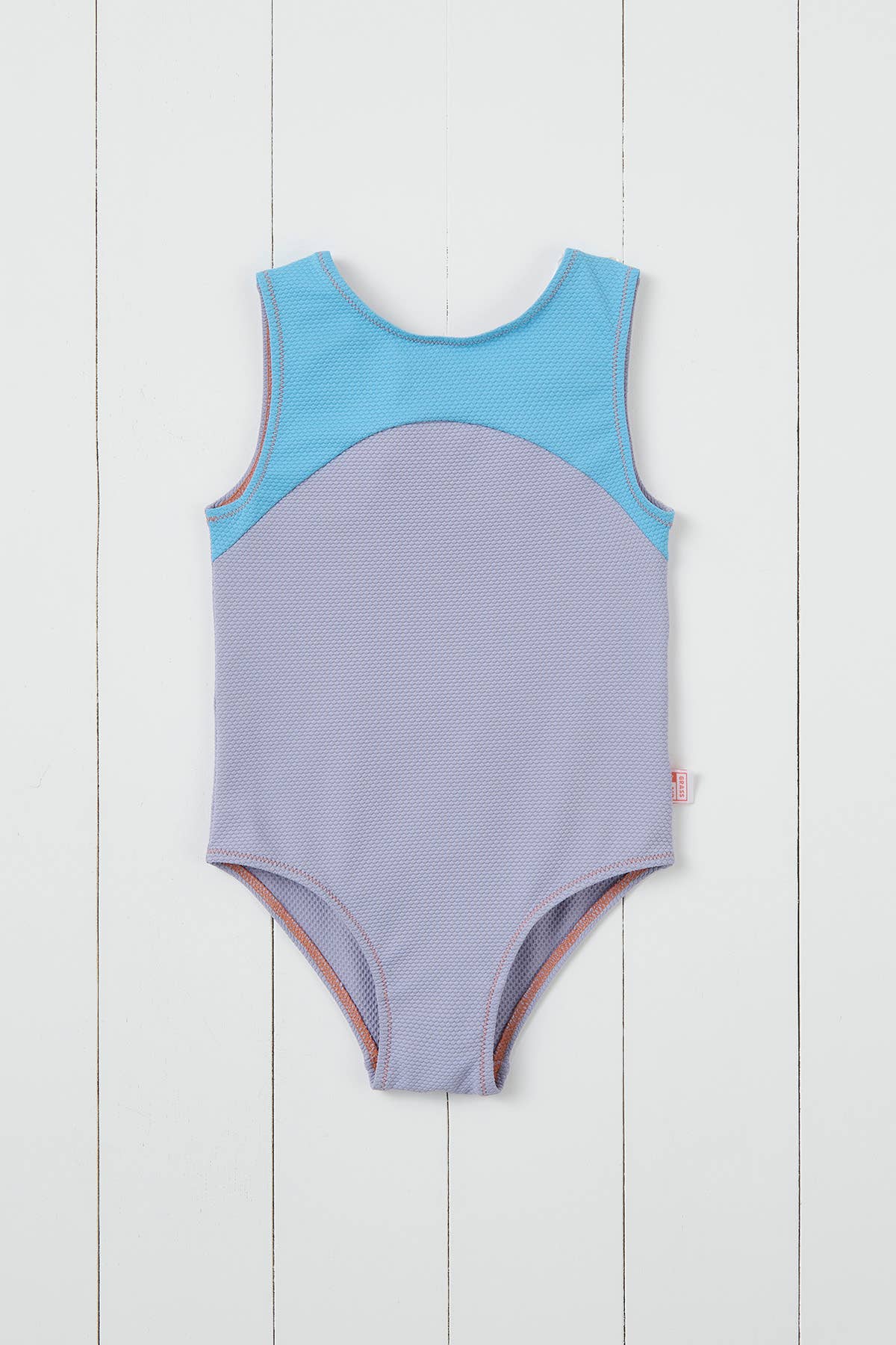 Lavender Ribbed Kids Swimsuit