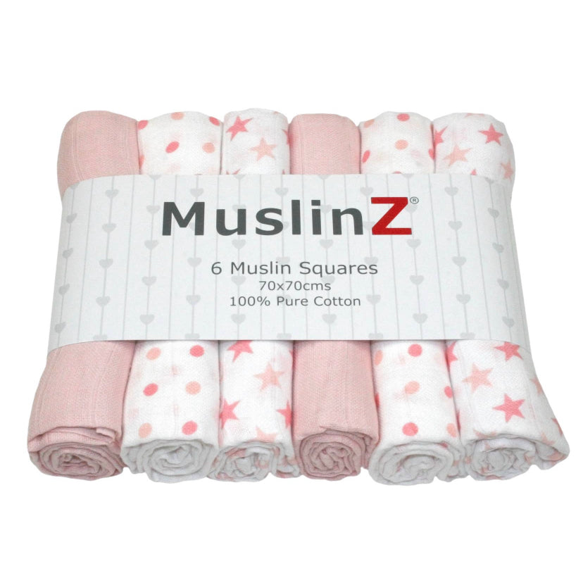 MuslinZ 6 Pack Muslin Squares 70x70cm