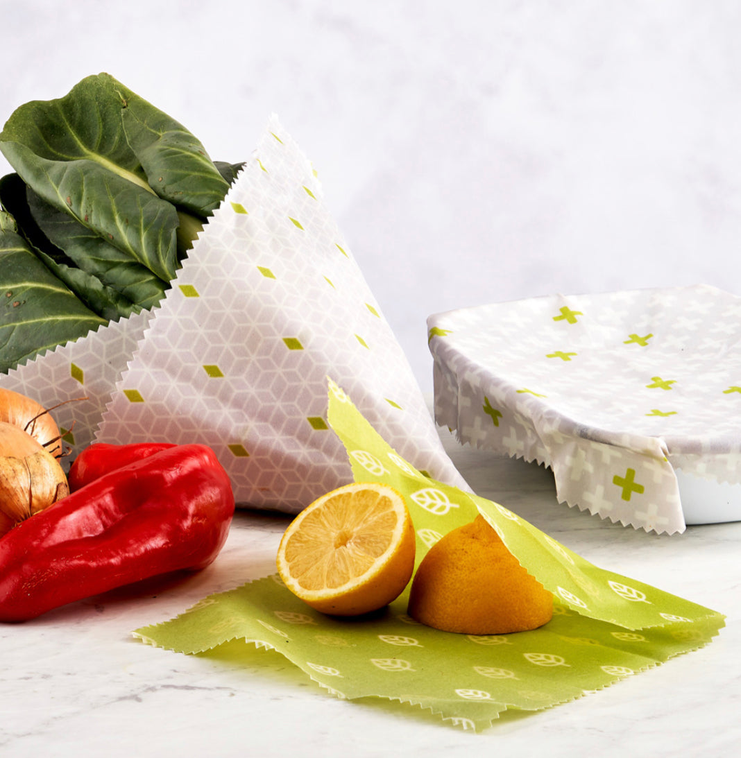 Reusable Vegan Food Wraps, Pack of 3