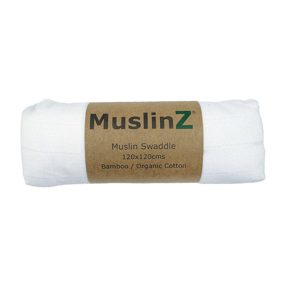 MuslinZ Bamboo/Organic Cotton Muslin Swaddle 120x120cm