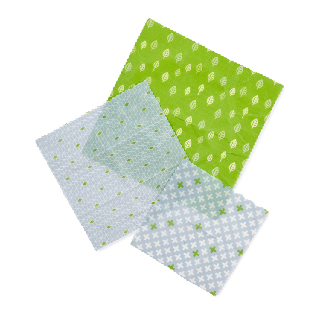 Reusable Vegan Food Wraps, Pack of 3