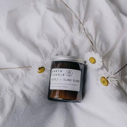 Earth Candle Co Neroli & Ylang Ylang Wooden Wick Candle