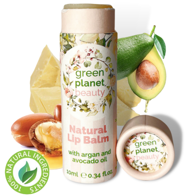 Green Planet Beauty Lip Balm with Argan & Avocado Oil