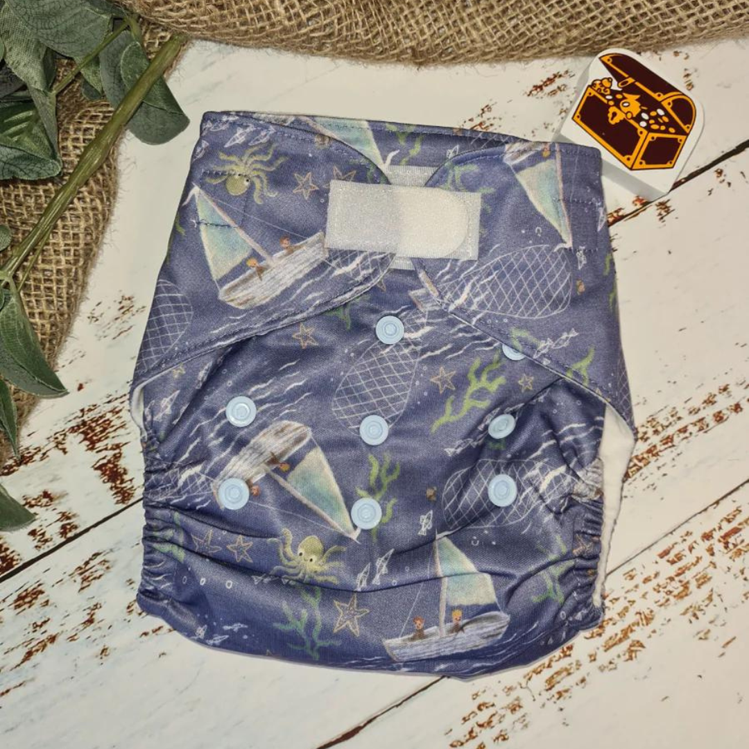 Green Cheeks Pocket Nappy with Hemp Insert