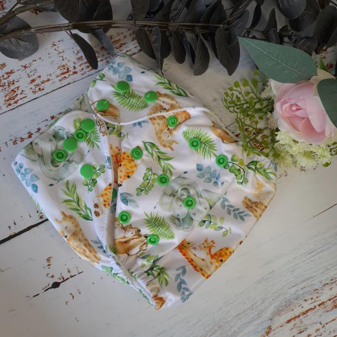 Green Cheeks Pocket Nappy with Hemp Insert