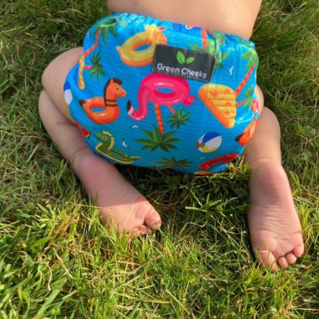 Green Cheeks Pocket Nappy with Hemp Insert