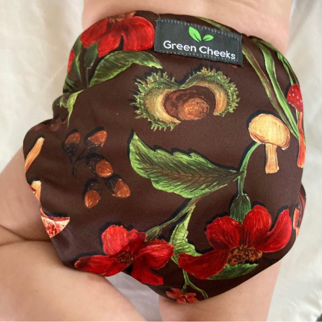Green Cheeks Pocket Nappy with Hemp Insert