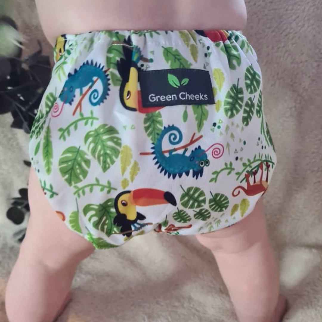 Green Cheeks Pocket Nappy with Hemp Insert