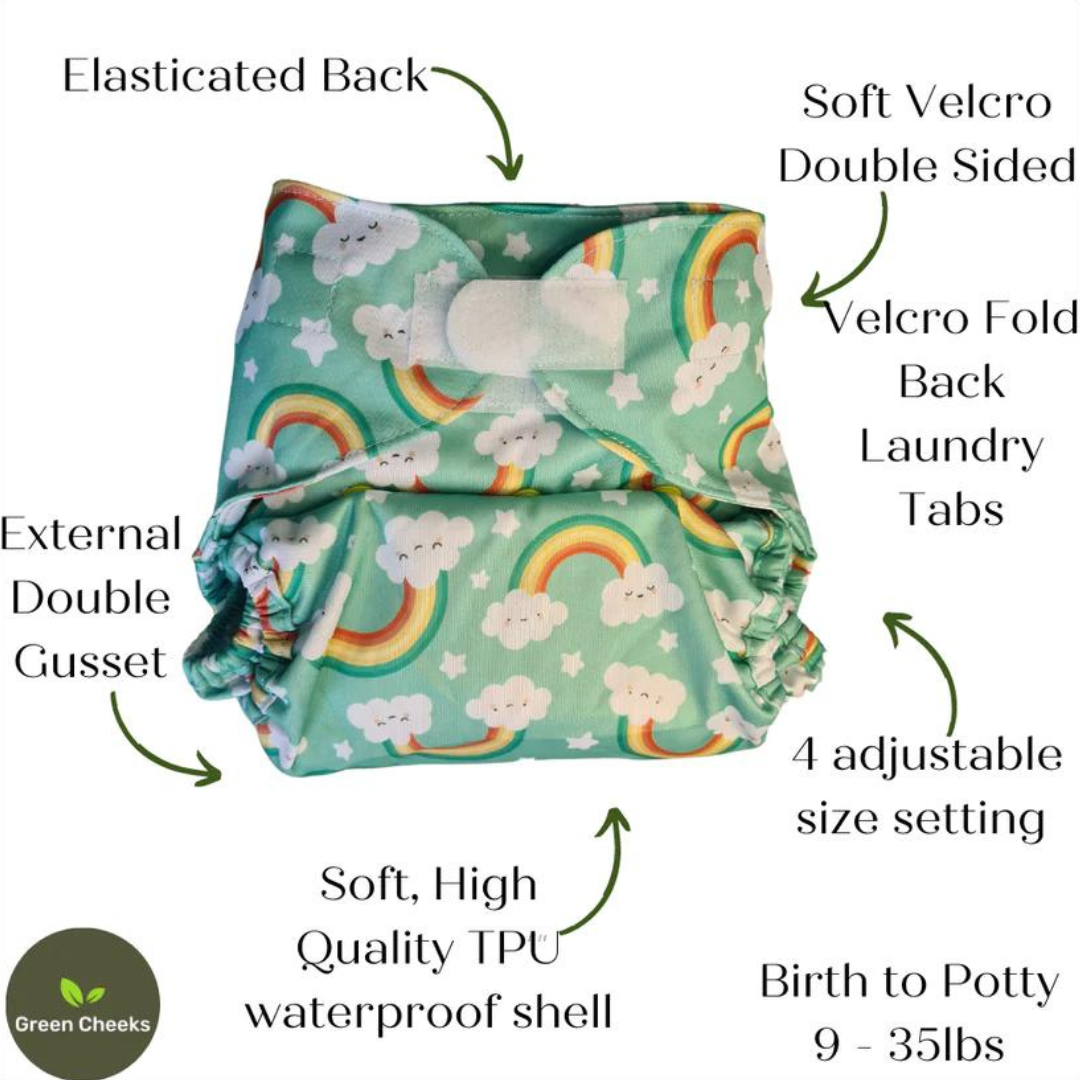 Green Cheeks Nappy Wrap