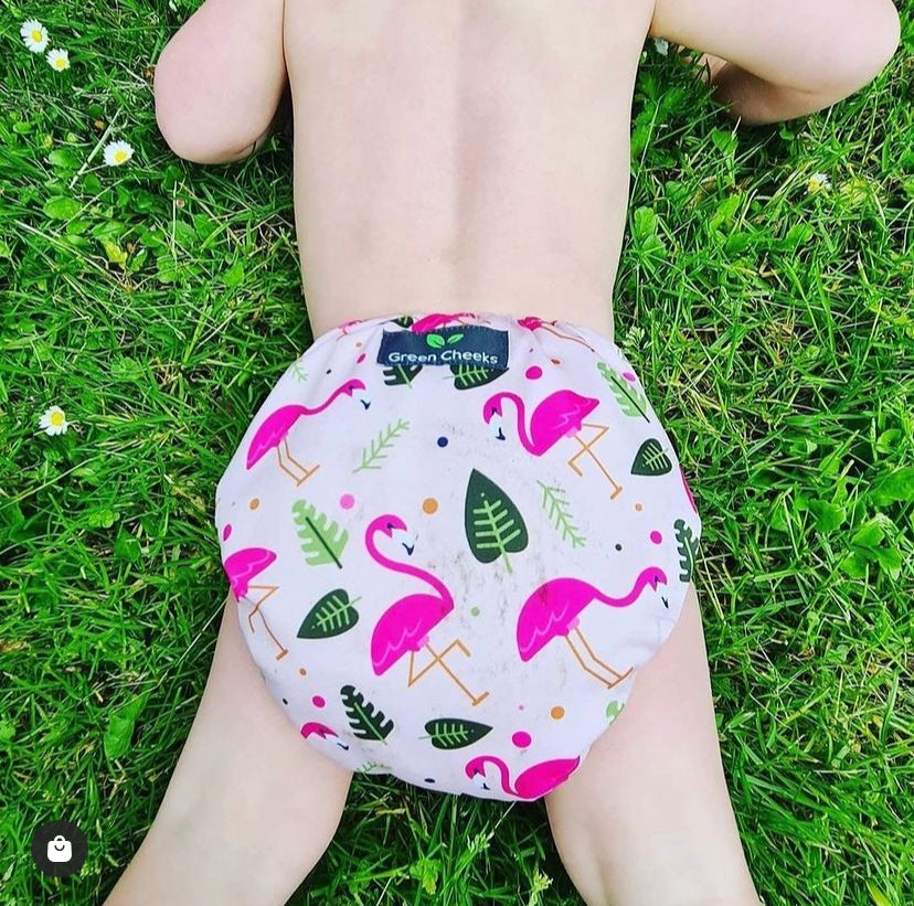 Green Cheeks Pocket Nappy with Hemp Insert