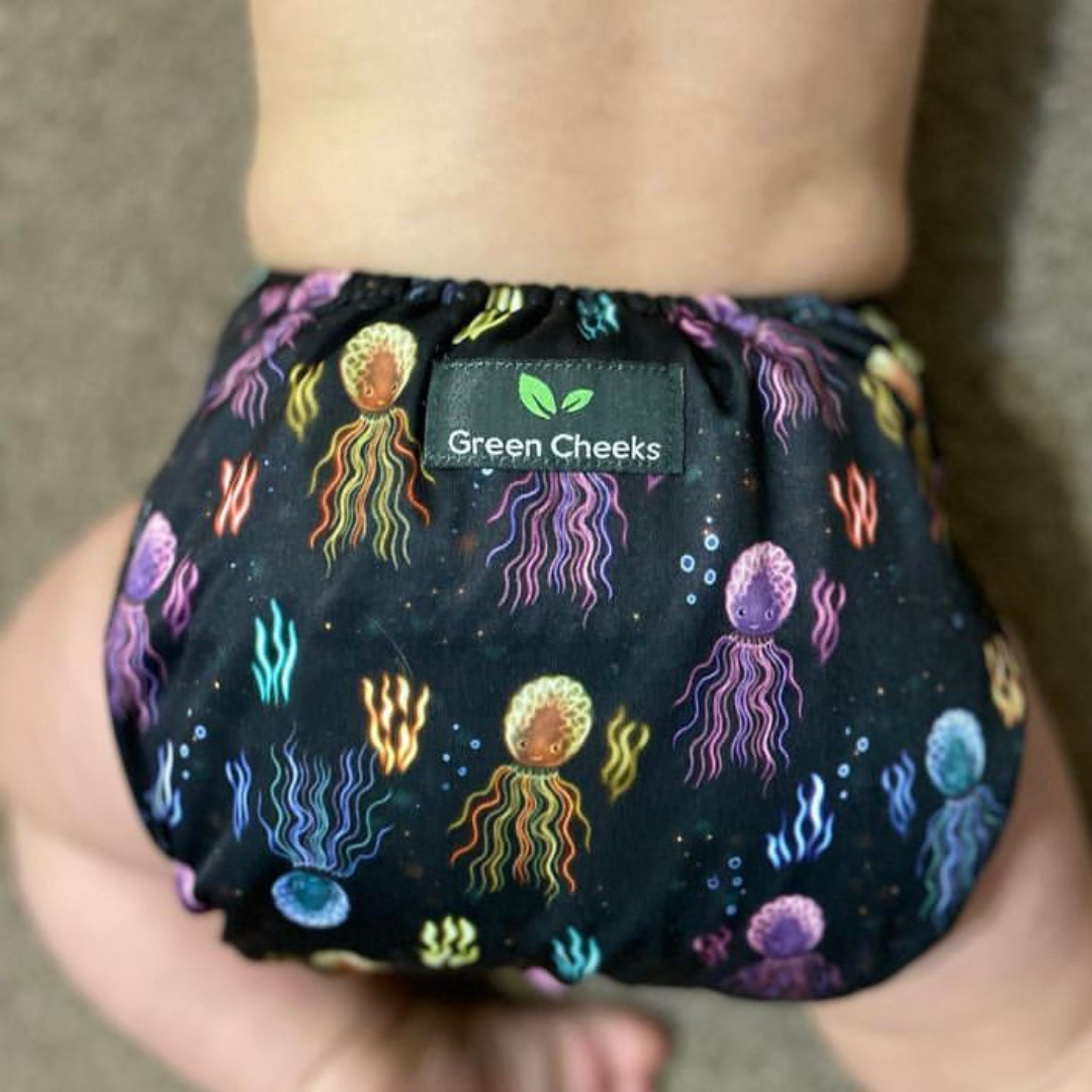 Green Cheeks Pocket Nappy with Hemp Insert