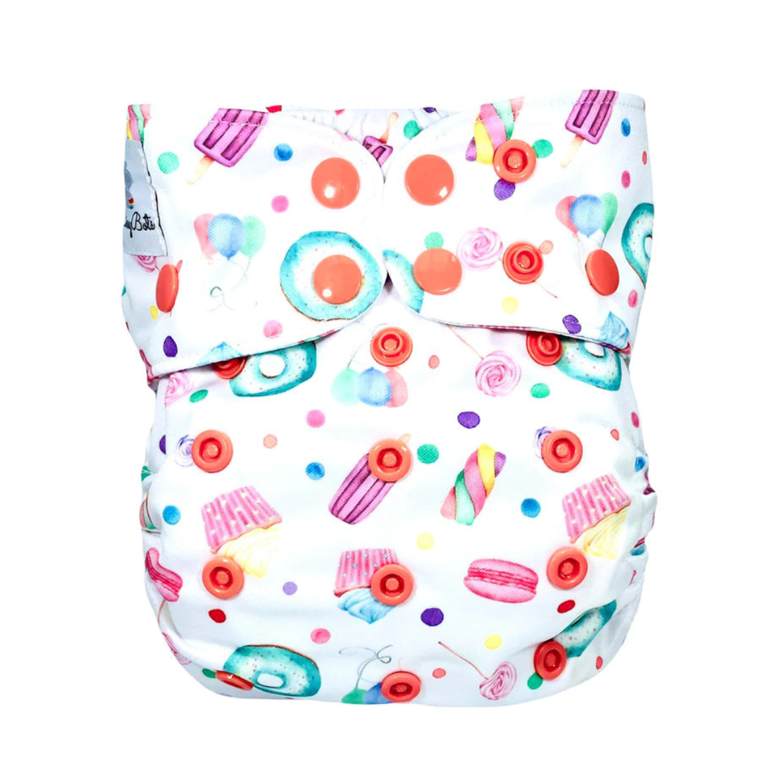 Bonny Bots All in One Nappy - Sweet Cheeks