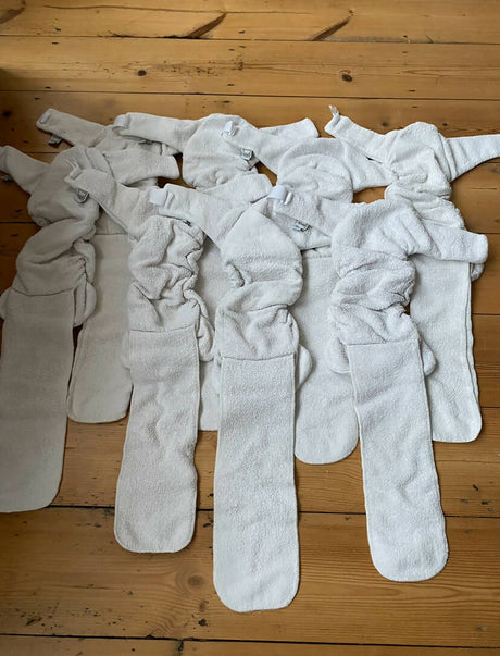 8 x Little Lamb bamboo fitted nappies size 2