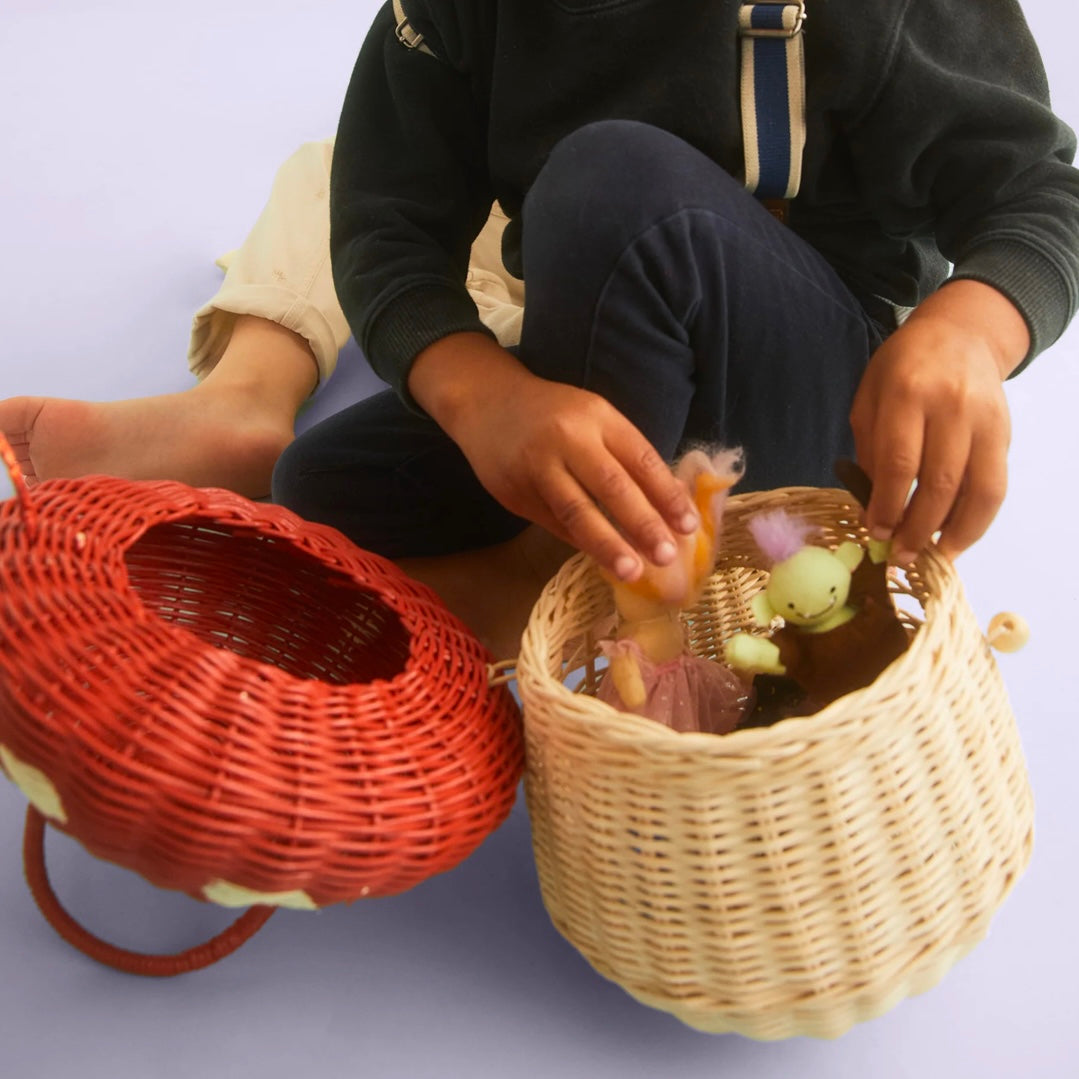 Olli Ella Rattan Mushroom Basket