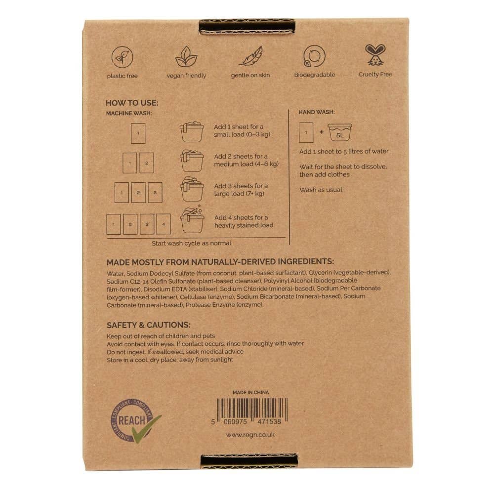 Bio Laundry Detergent Sheets With Enzyme-Powered Stain Removing