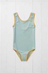 Pistachio Ribbed Kids Swimsuit