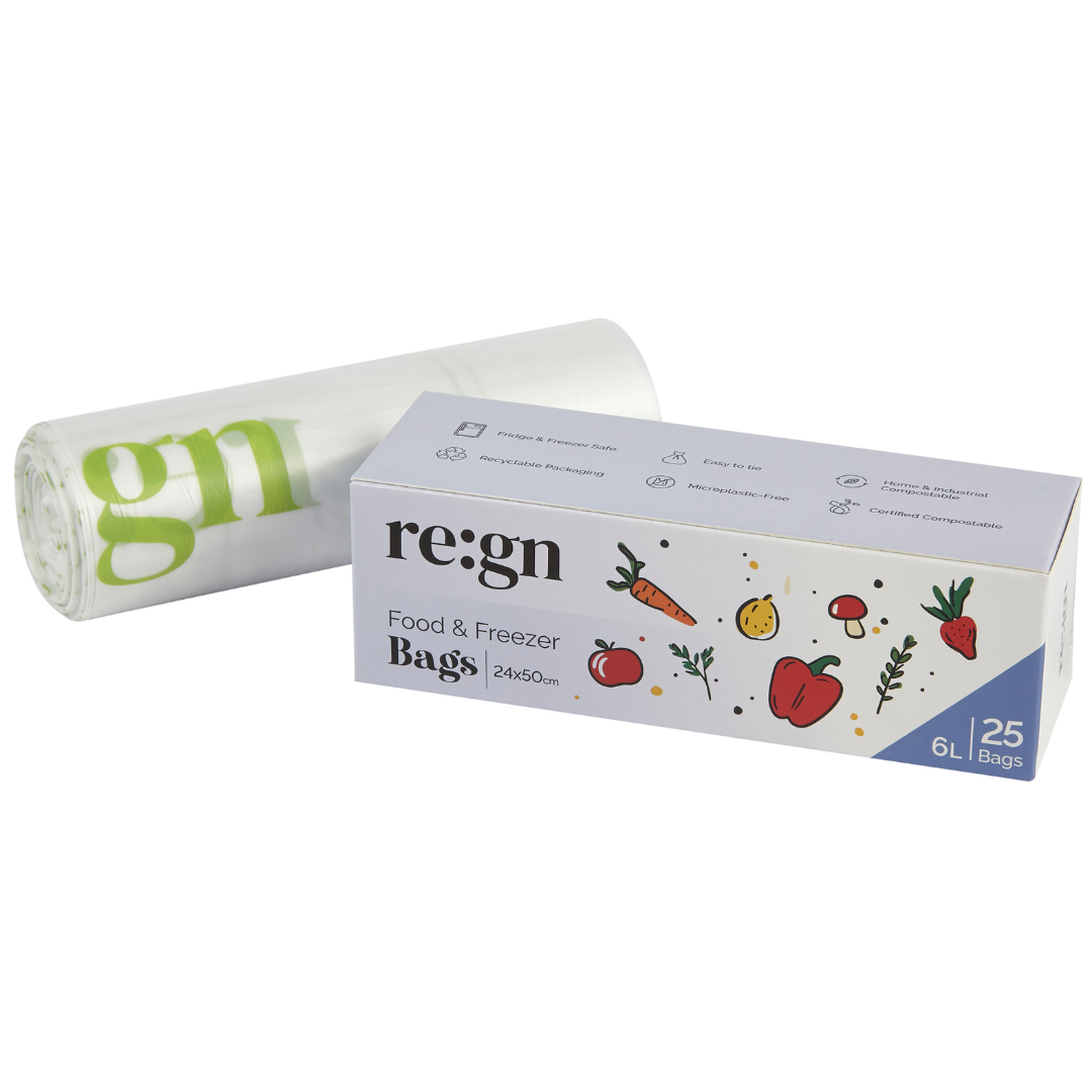Compostable & Biodegradable 6L Food and Freezer Bags - 25